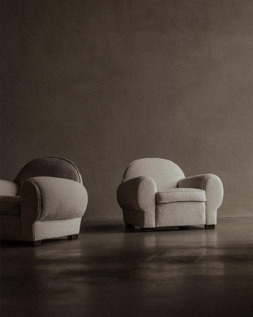 Sillones Art Déco Franceses - Pareja - Louis Sognot Tela en venta