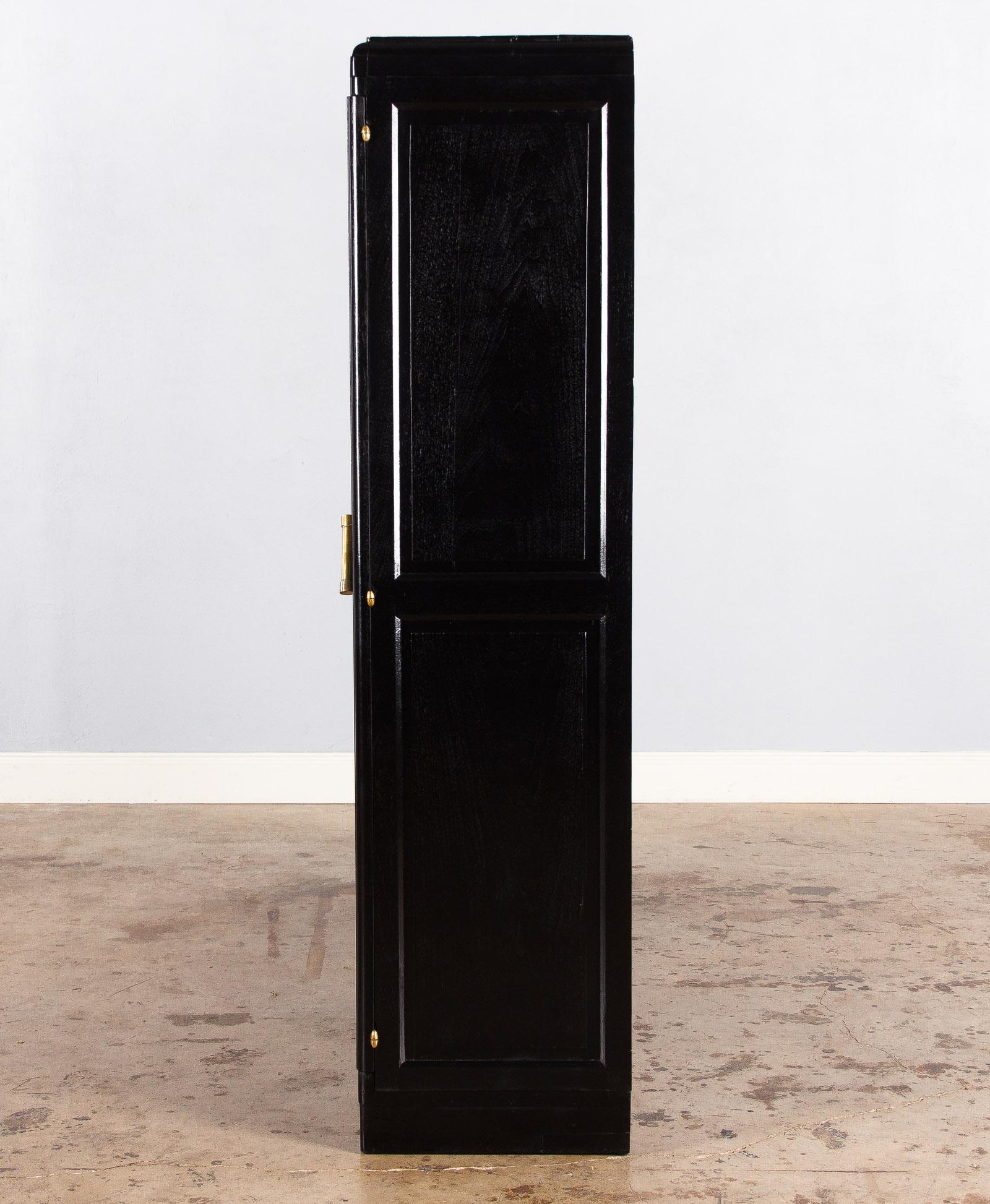 French Art Deco Black Cabinet or Armoire, 1930s 9