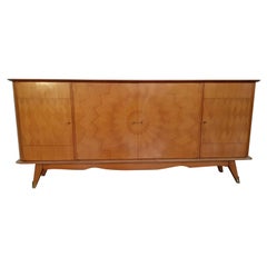 French Art Deco Ash-Tree Veneered Sideboard, 1930s