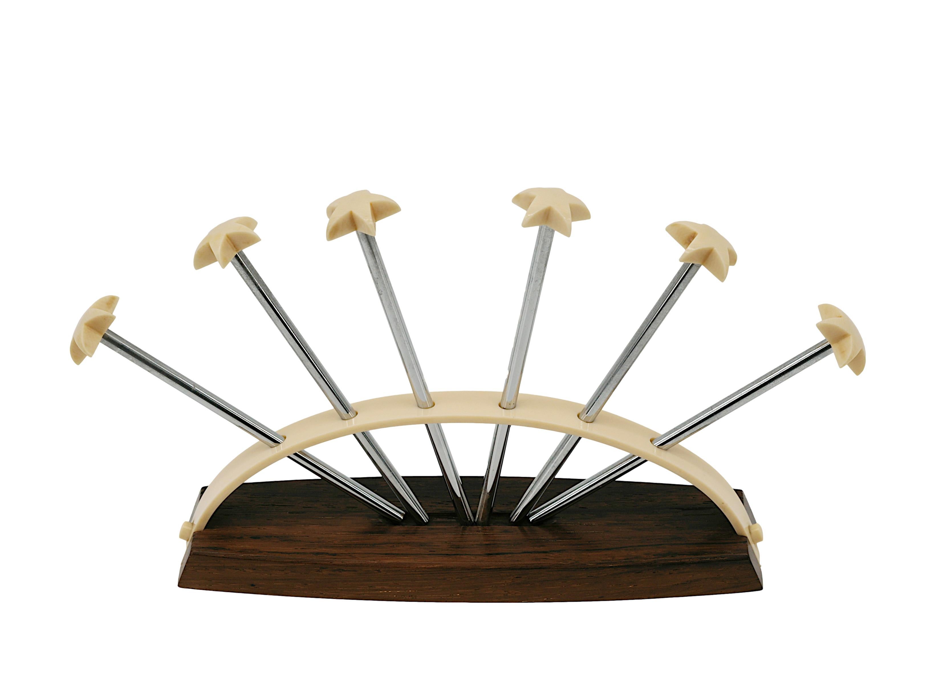 French Art Deco Bakelite Cocktail Stirrers, 1930s For Sale 1