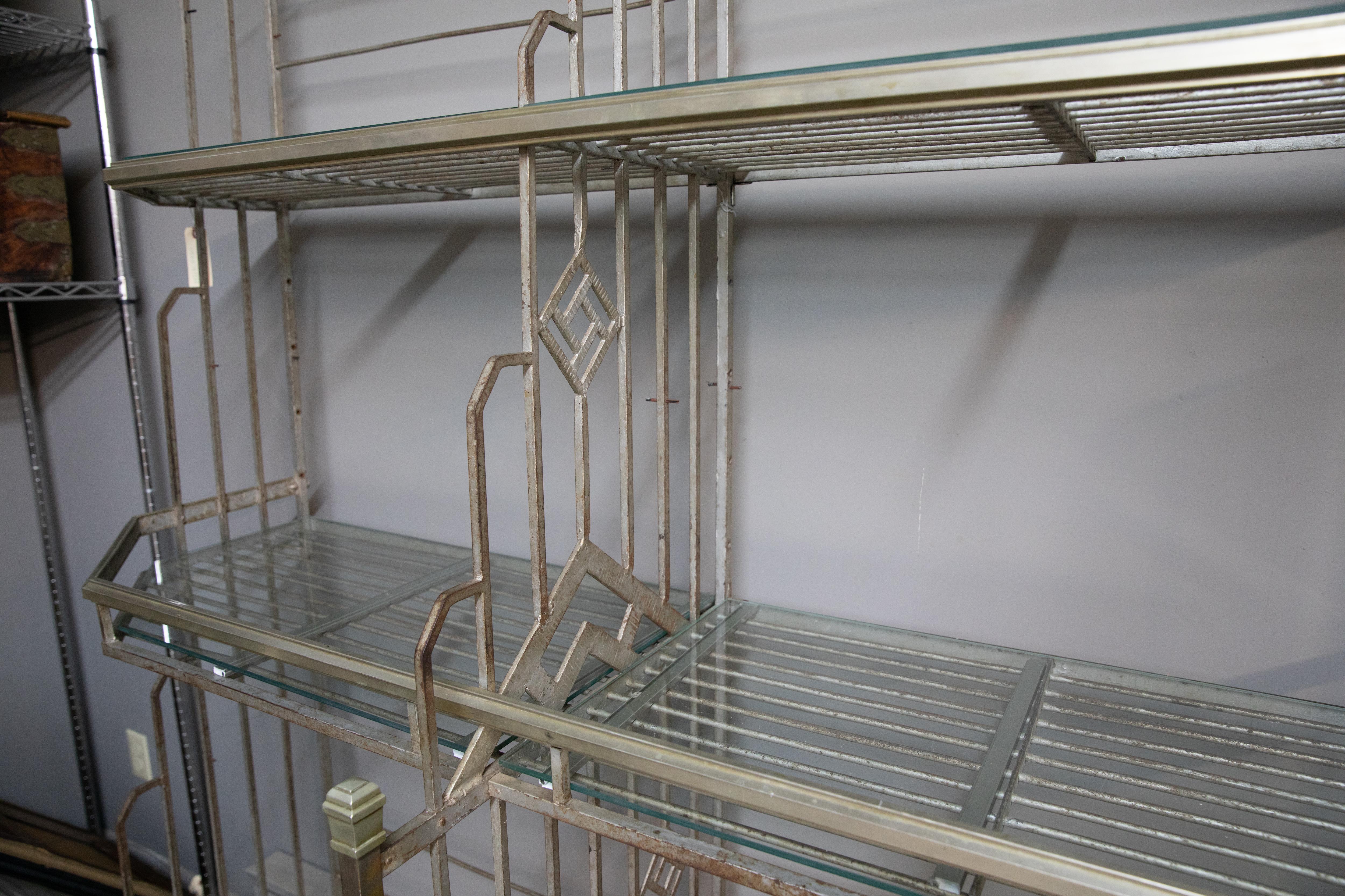 Wrought Iron French Art Deco Bakers Rack Made in Leon France