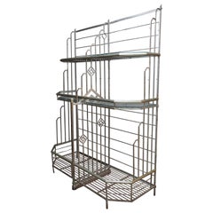 Retro French Art Deco Bakers Rack Made in Leon France