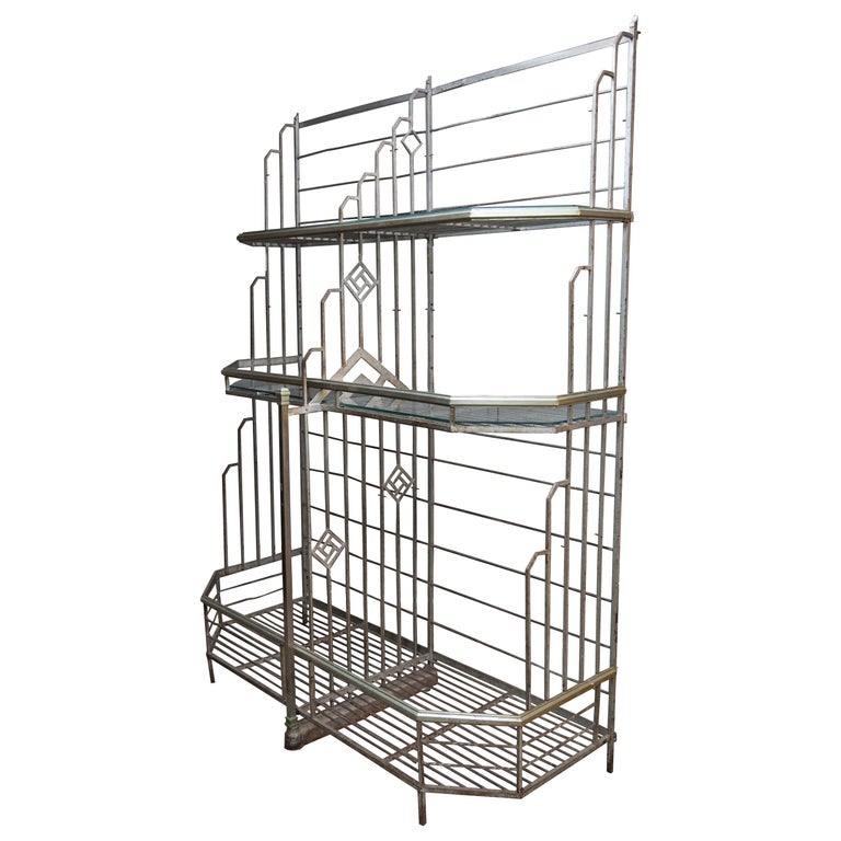 French Art Deco Bakers Rack Made in Leon France For Sale