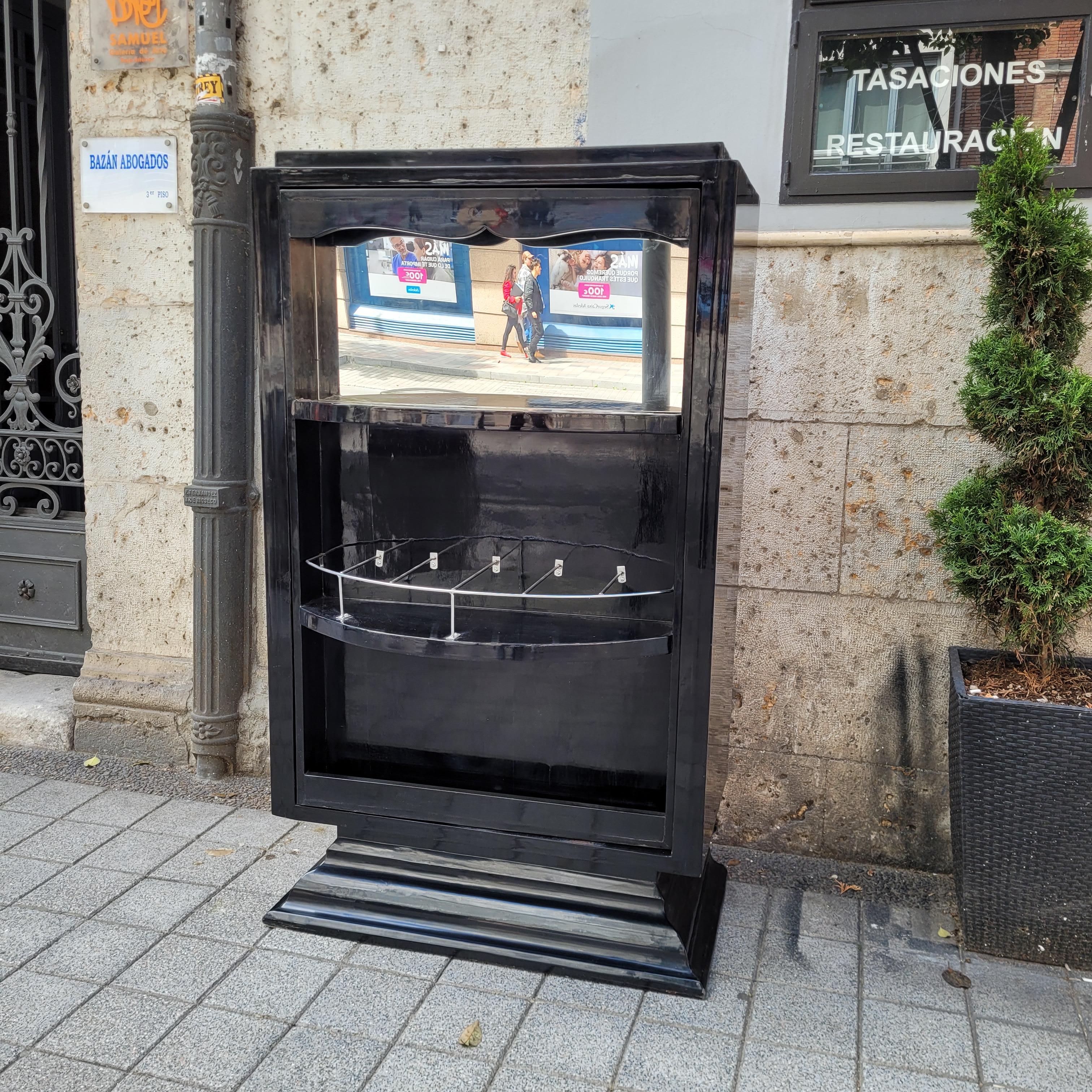Mobile bar francese Art Déco, legno laccato e intarsi in legno esotico in vendita 4