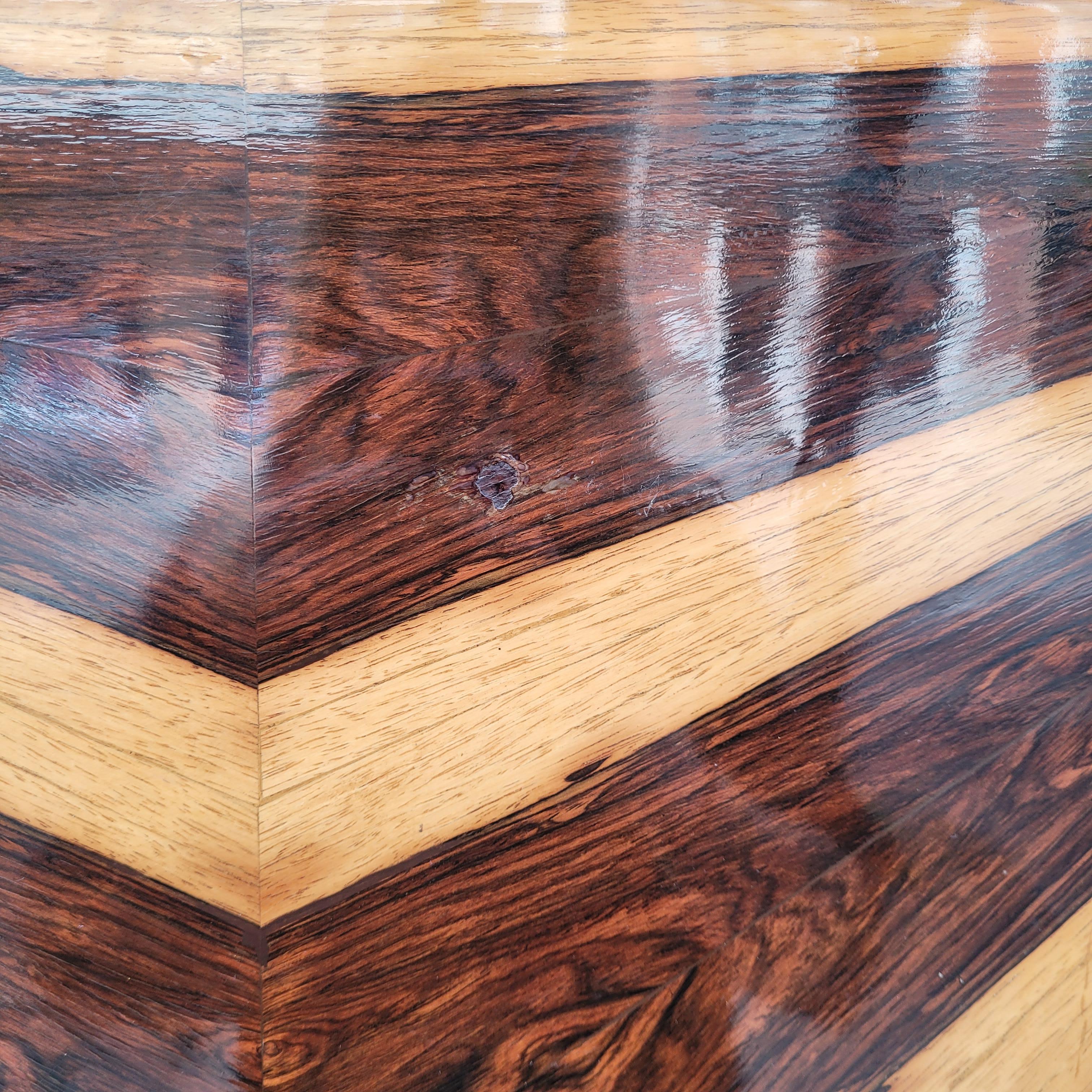 Mobile bar francese Art Déco, legno laccato e intarsi in legno esotico in vendita 5