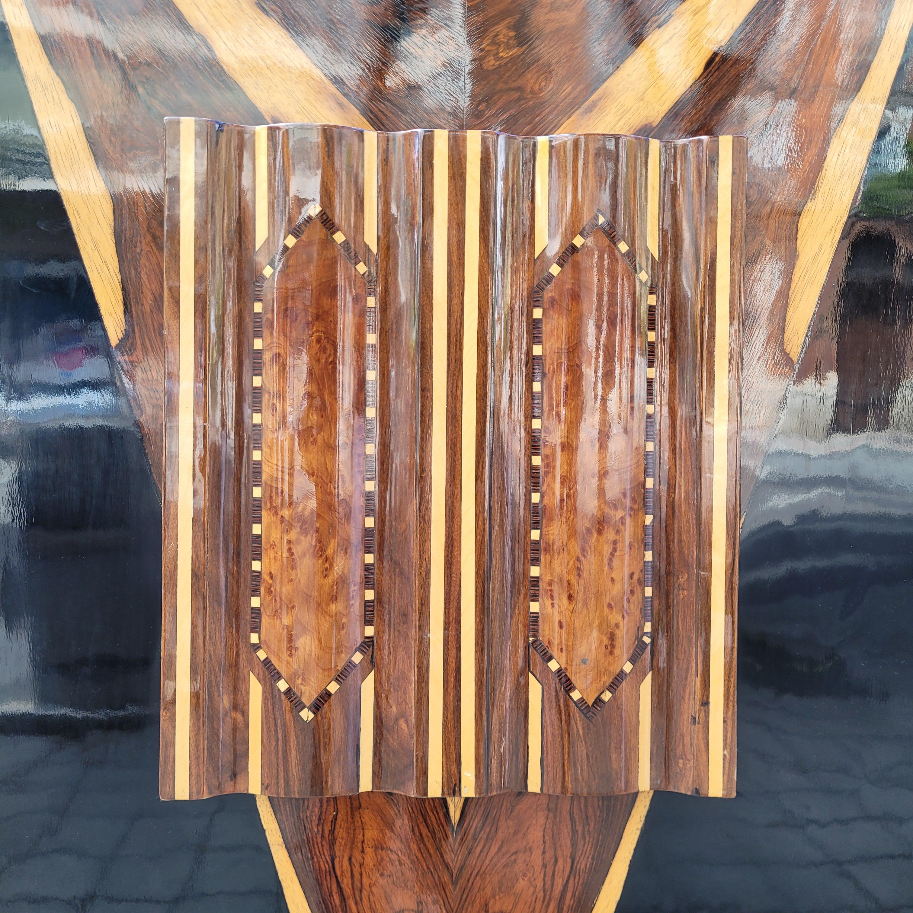 Mobile bar francese Art Déco, legno laccato e intarsi in legno esotico in vendita 10