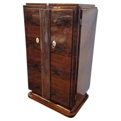 French Art Deco bar cabinet, wood and Bakelite