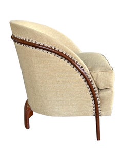 French Art Deco Barrel-back Tripod Bergere