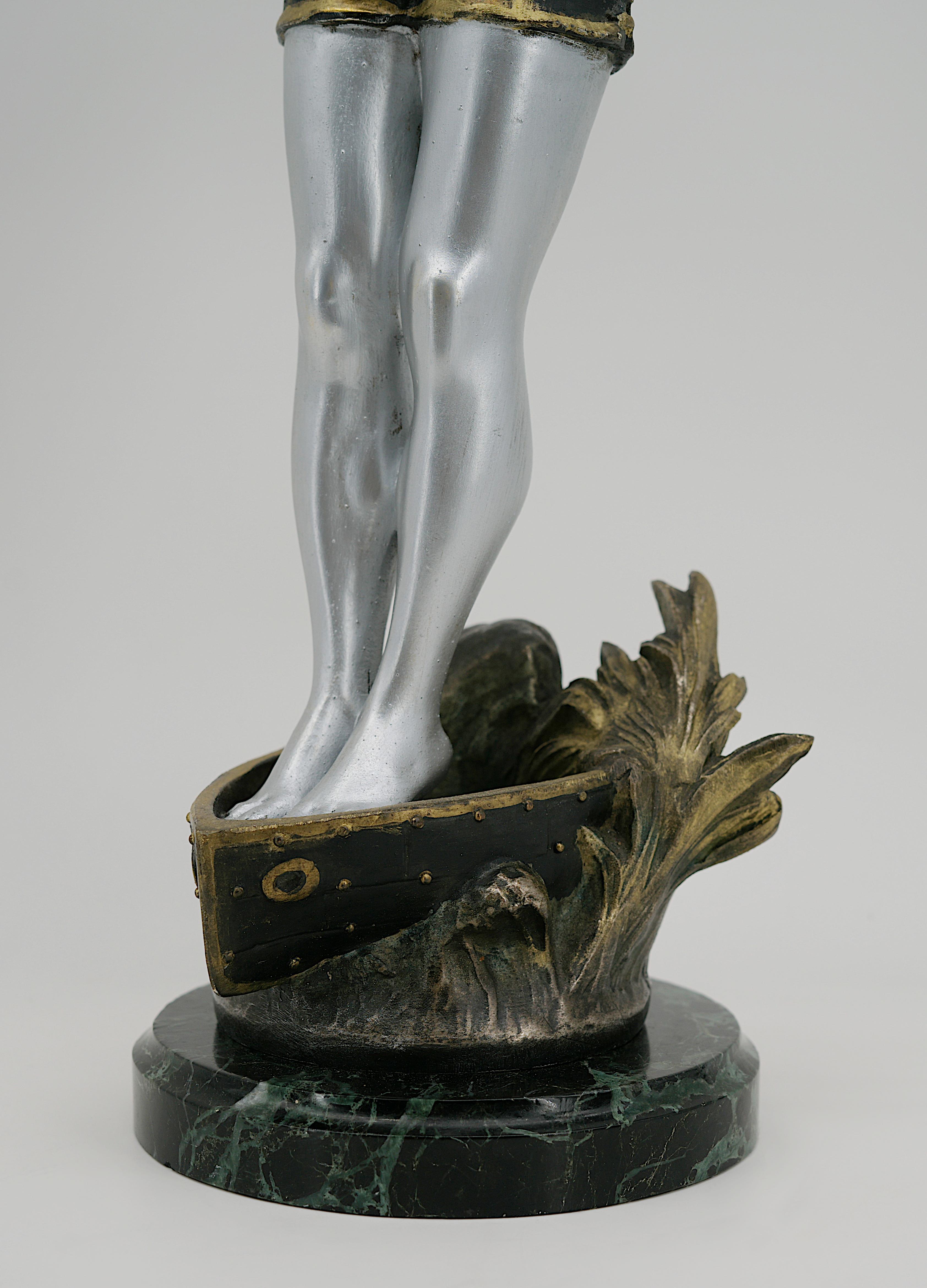 French Art Deco Bather Sculpture, 1930s 4