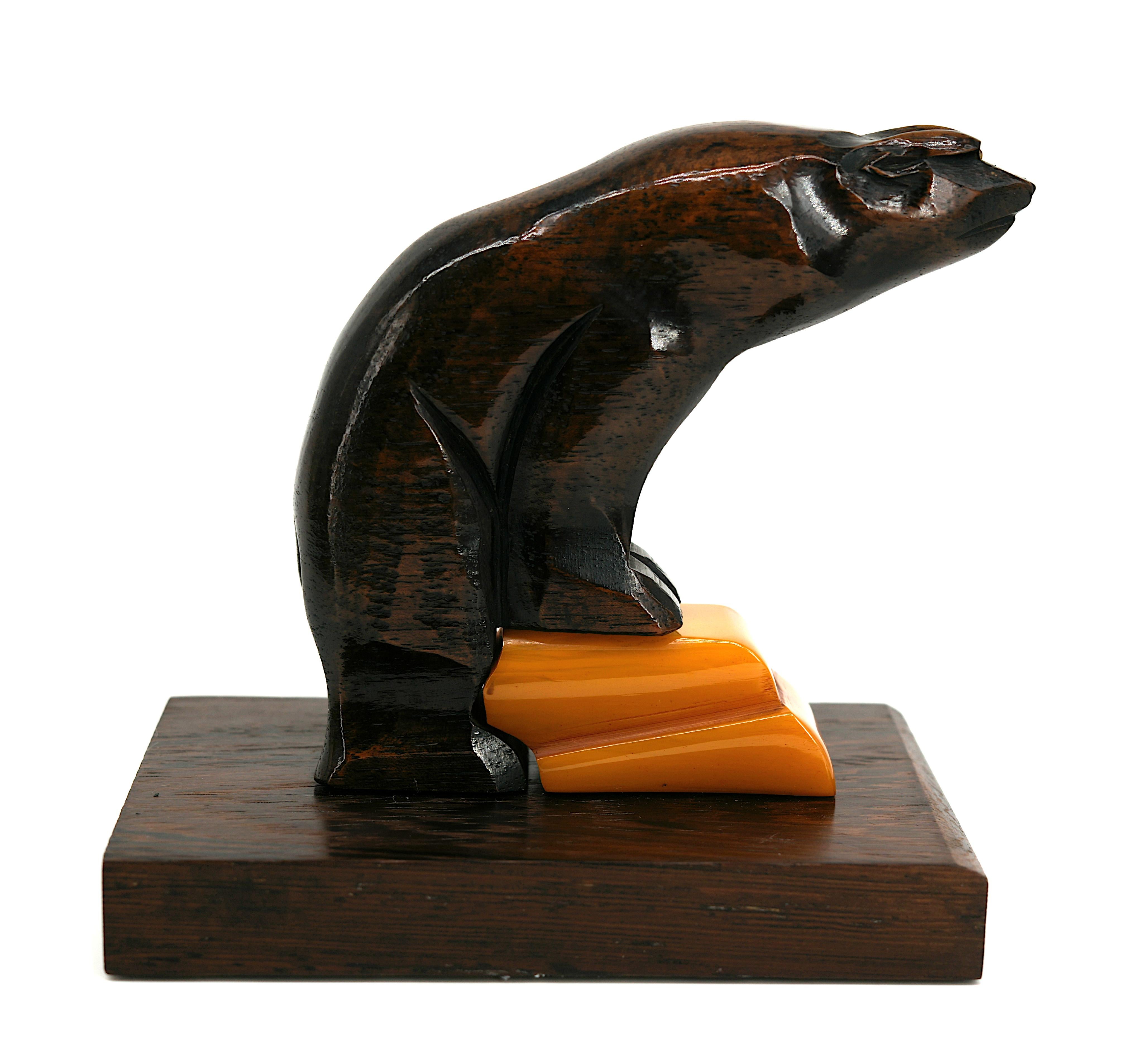 Brass French, Art Deco Bears Bookends, 1920 For Sale