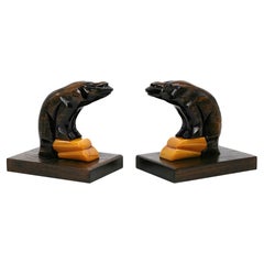 French, Art Deco Bears Bookends, 1930s