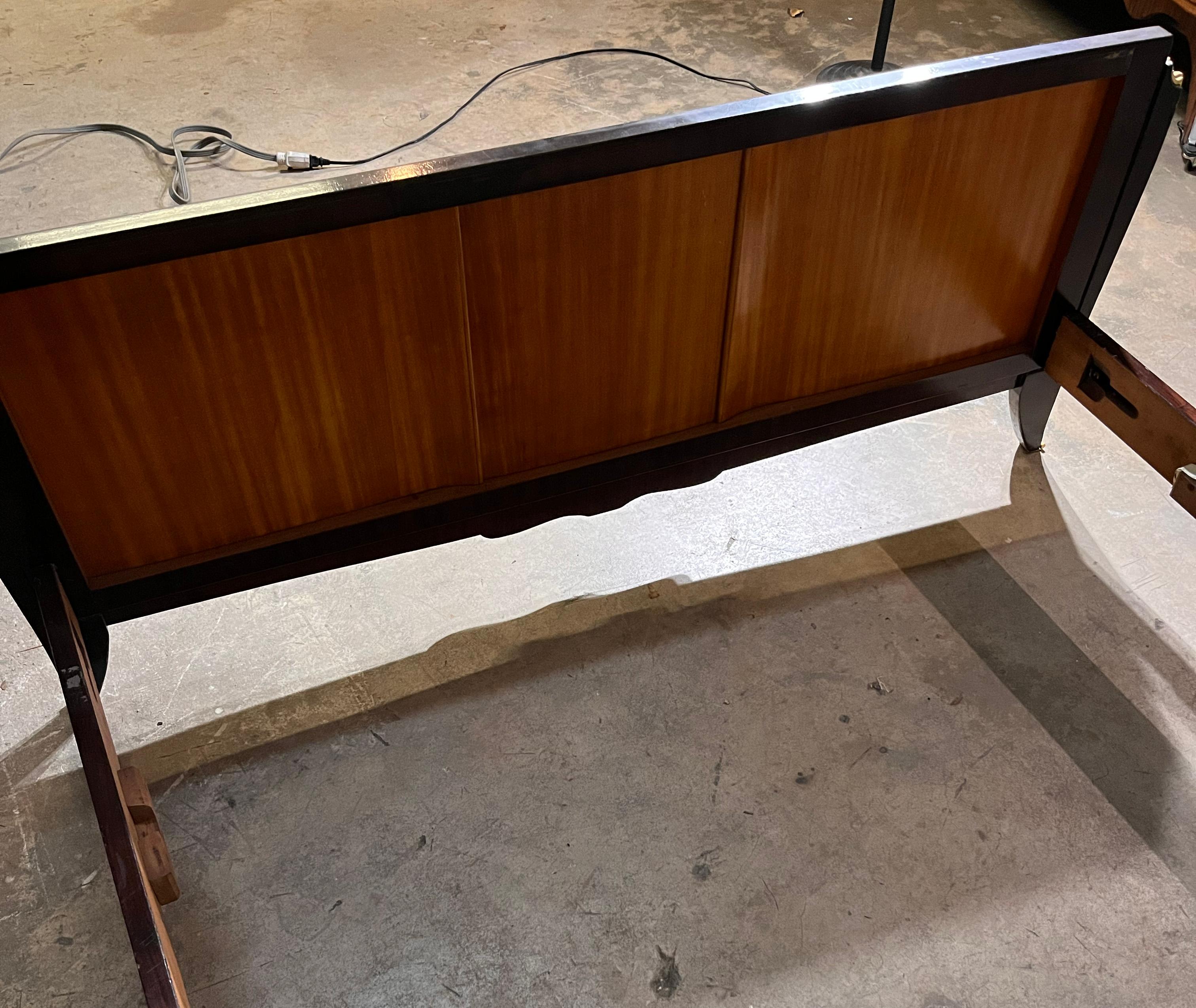 Französisches Art-Déco-Bett aus Palisander, Jules Leleu zugeschrieben im Angebot 2