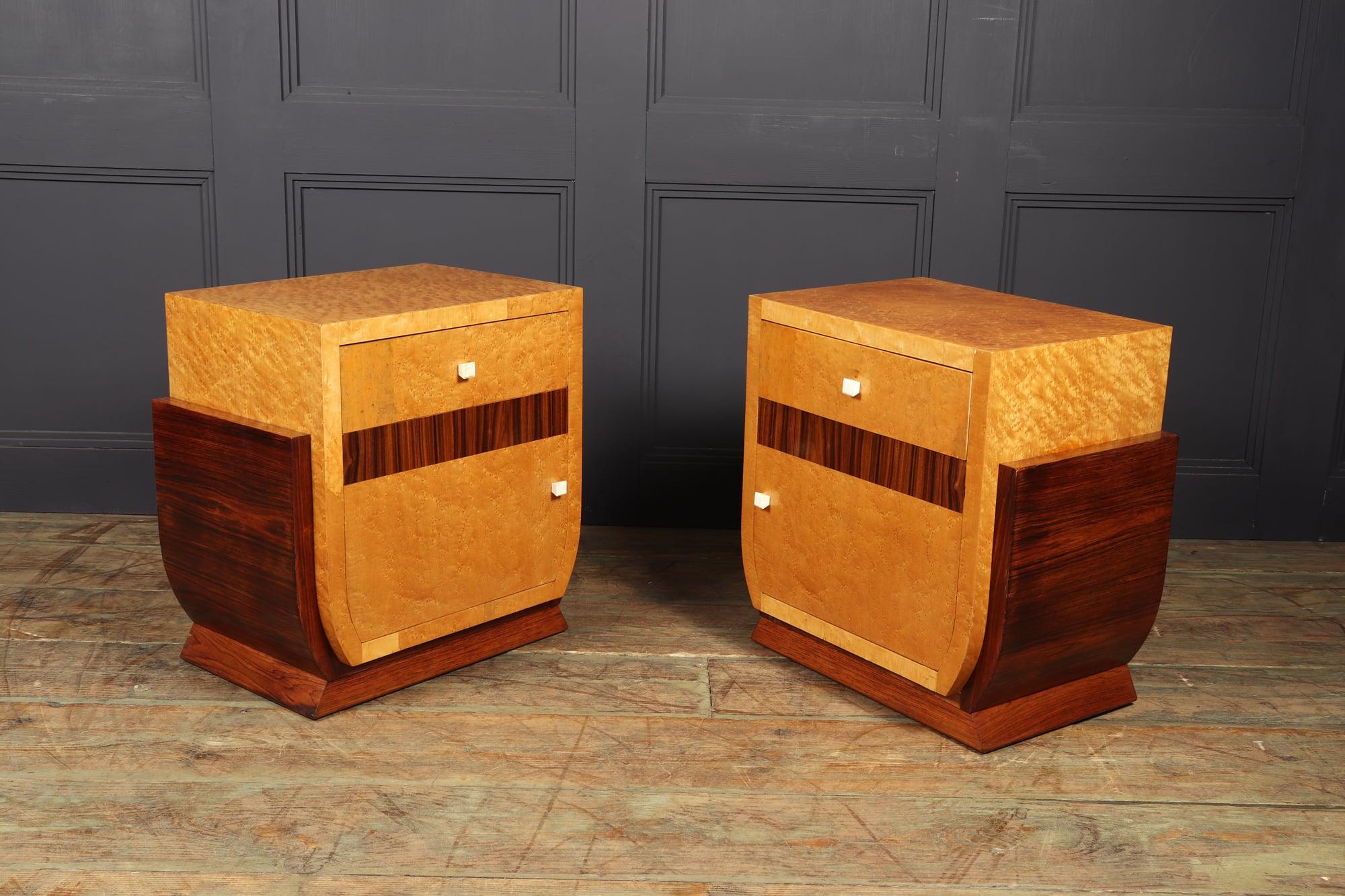 French Art Deco Bedside Cabinets, c1930 5