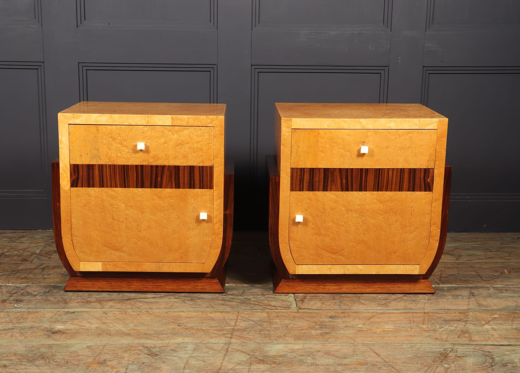 Mid-20th Century French Art Deco Bedside Cabinets, c1930