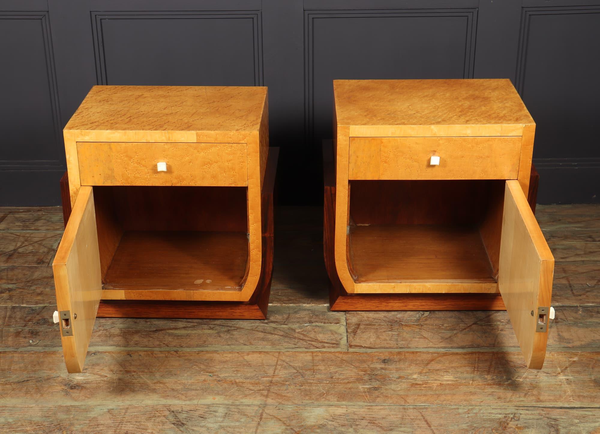 French Art Deco Bedside Cabinets, c1930 1