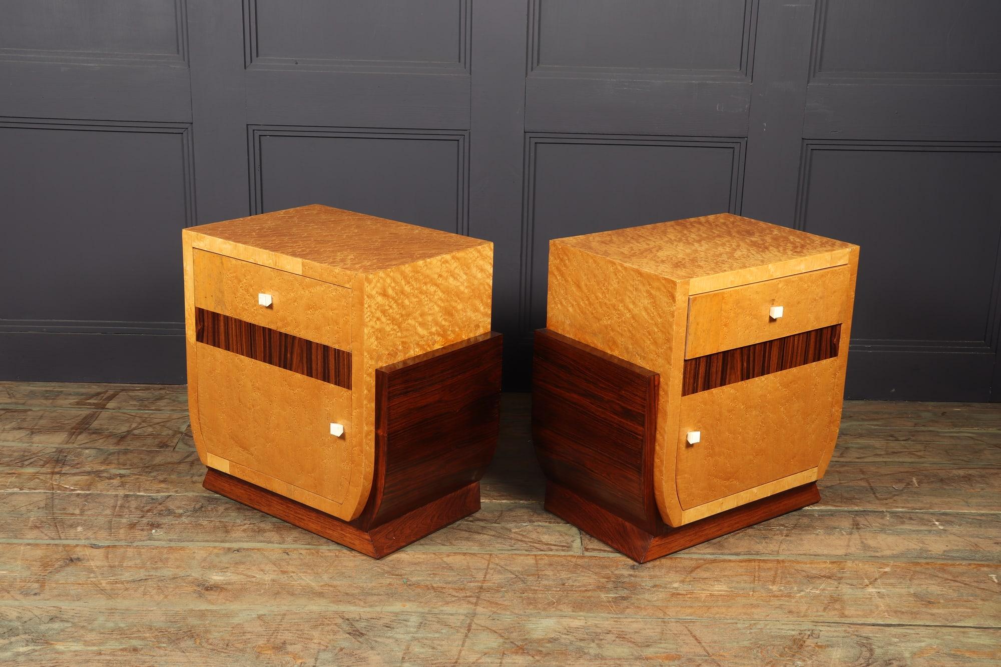 French Art Deco Bedside Cabinets, c1930 2