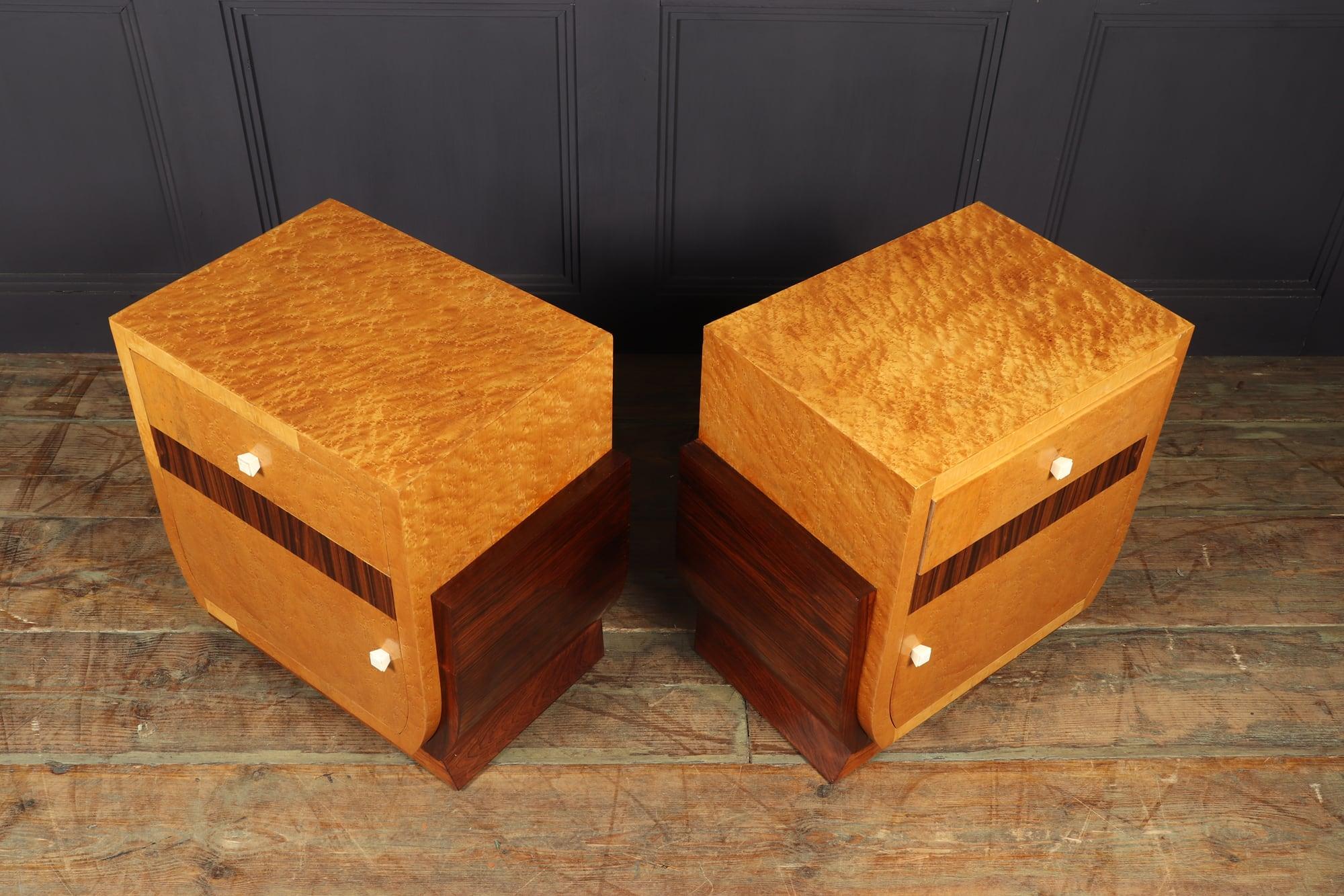 French Art Deco Bedside Cabinets, c1930 3