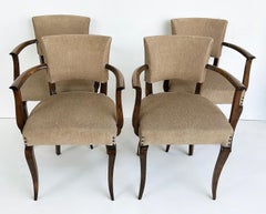 Sillones Franceses Art Decó de Madera de Haya de Jean Pascaud, Dos Parejas Disponibles c1940s