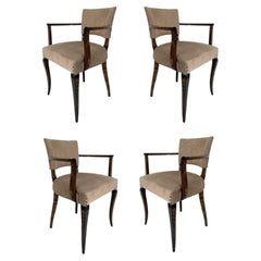 Sillones Franceses Art Decó de Madera de Haya de Jean Pascaud, Dos Parejas Disponibles c1940s