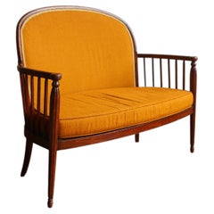 French Art Deco Beechwood Loveseat