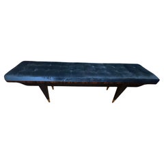 French Art Deco Bench in Macassar and Ebony Wood