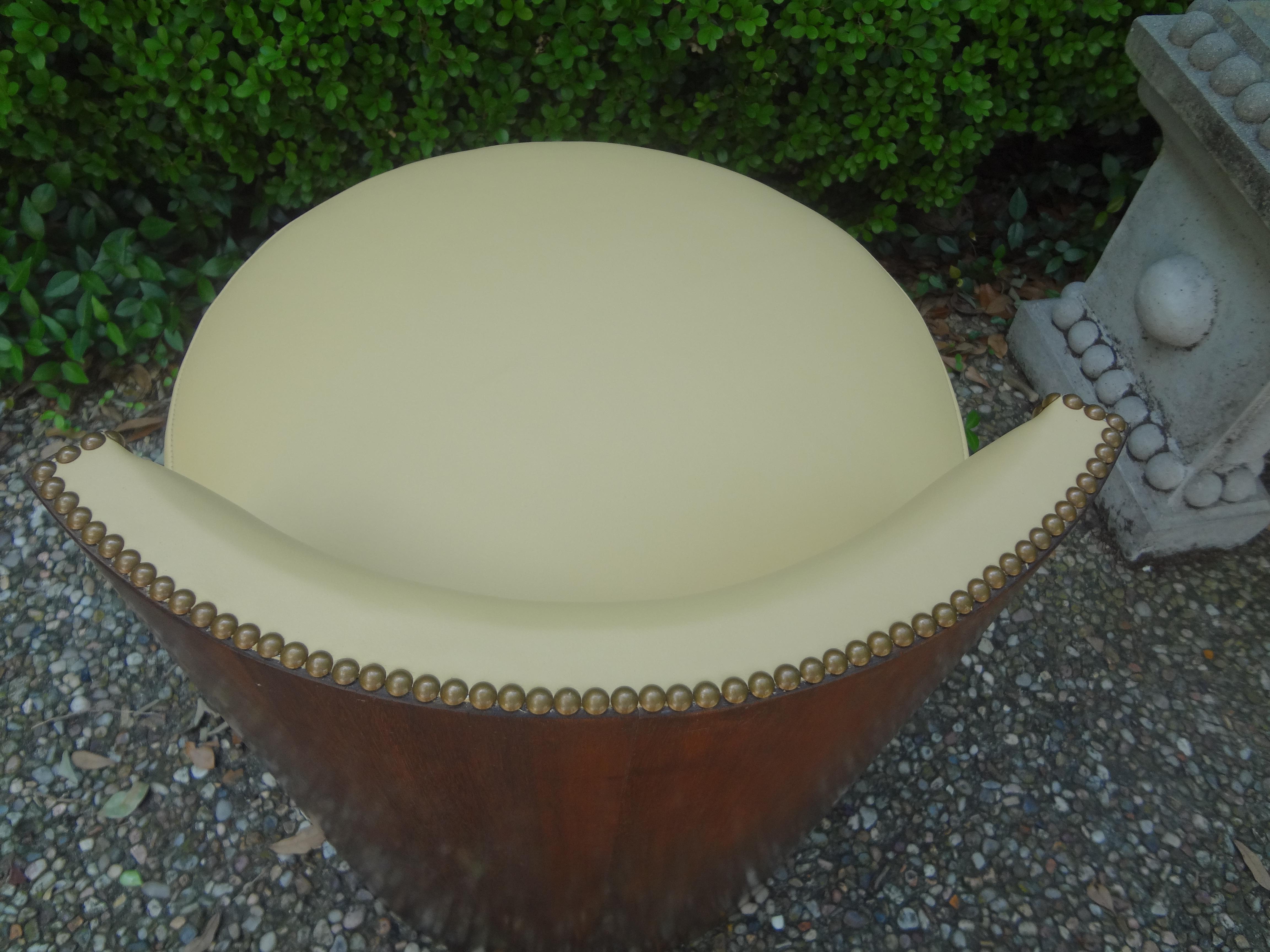 Palisander French Art Deco Bench or Stool Attributed to Francisque Chaleyssin