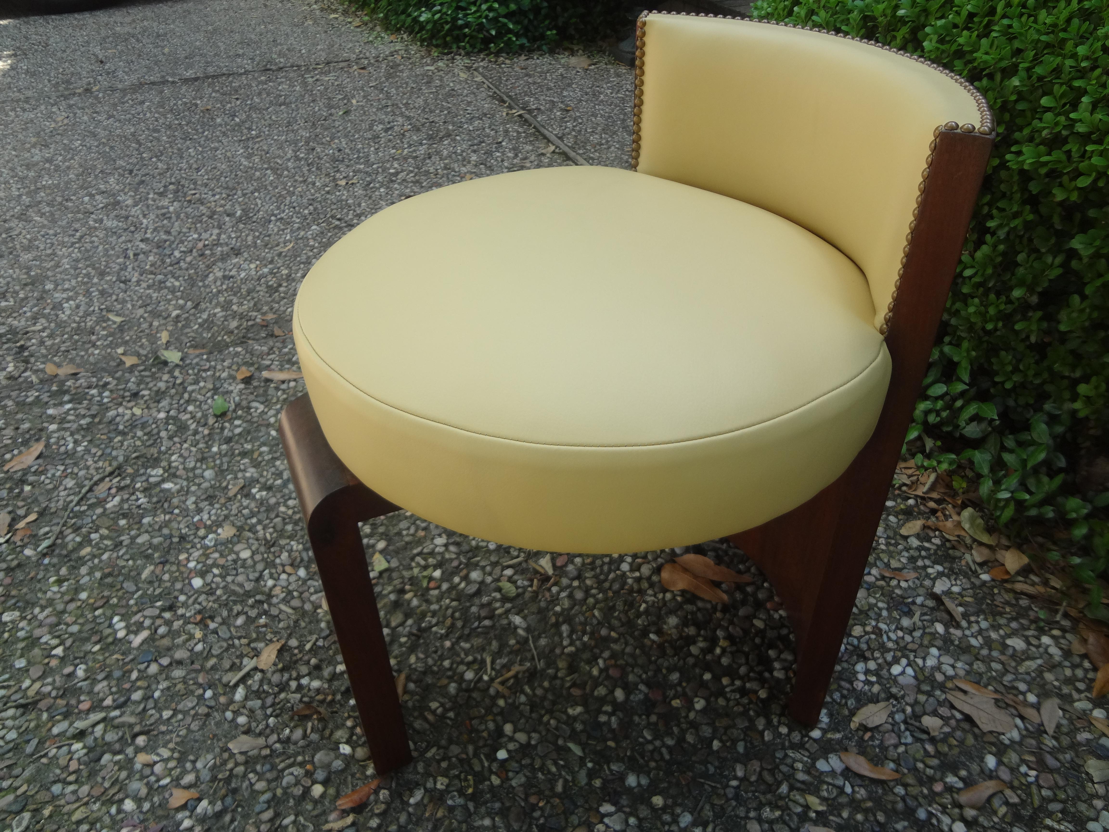 French Art Deco Bench or Stool Attributed to Francisque Chaleyssin 1