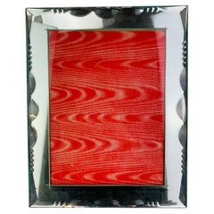 Cornice a specchio smussata in stile Art Déco francese, anni '50