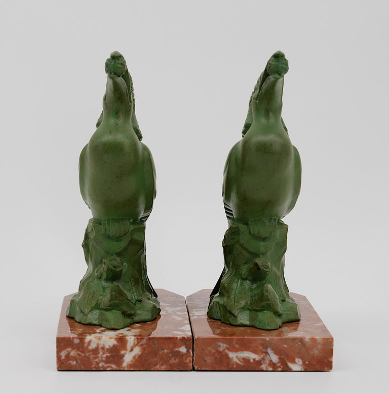 French Art Deco Birds Bookends, 1930s For Sale at 1stDibs