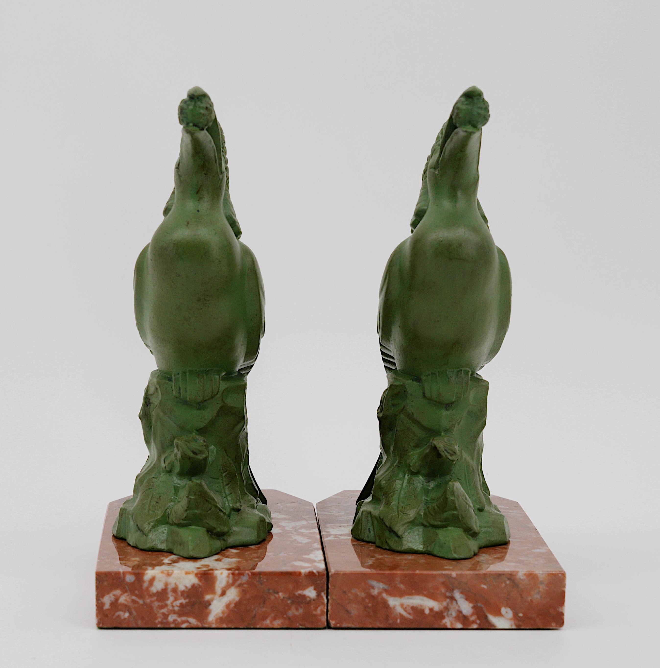 French Art Deco Birds Bookends, 1920 For Sale 1