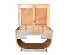 French Art Deco Birds Eye Maple Vanity