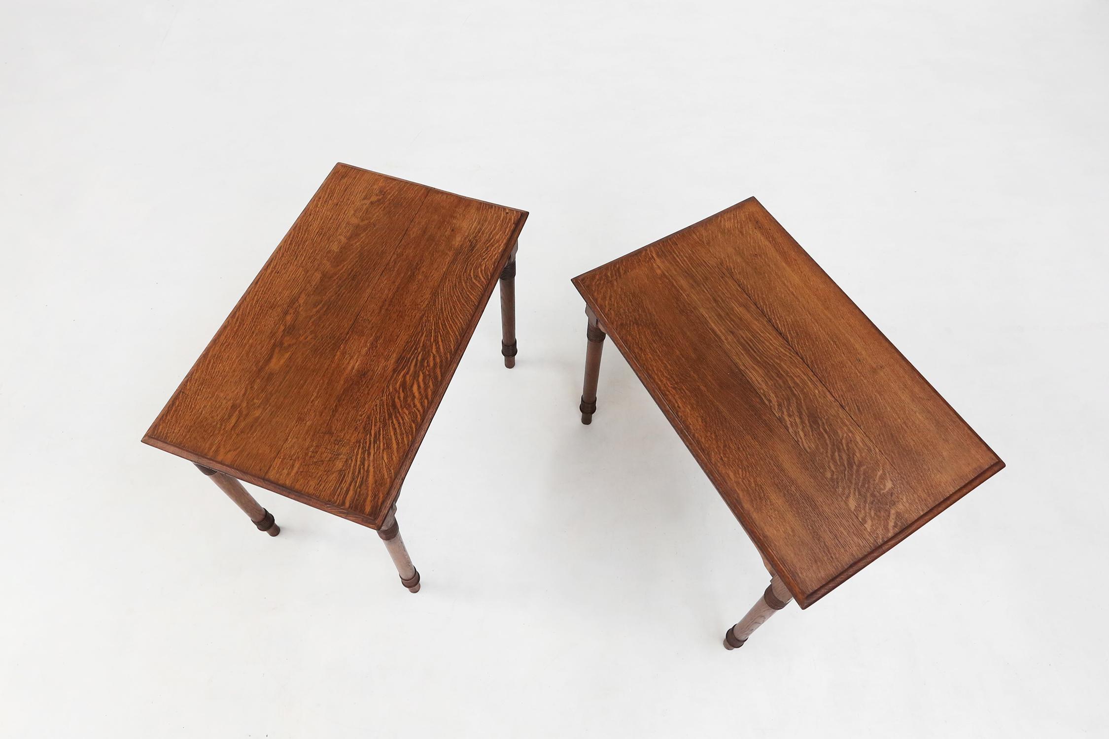 Wood French Art Deco bistro tables 1930 For Sale