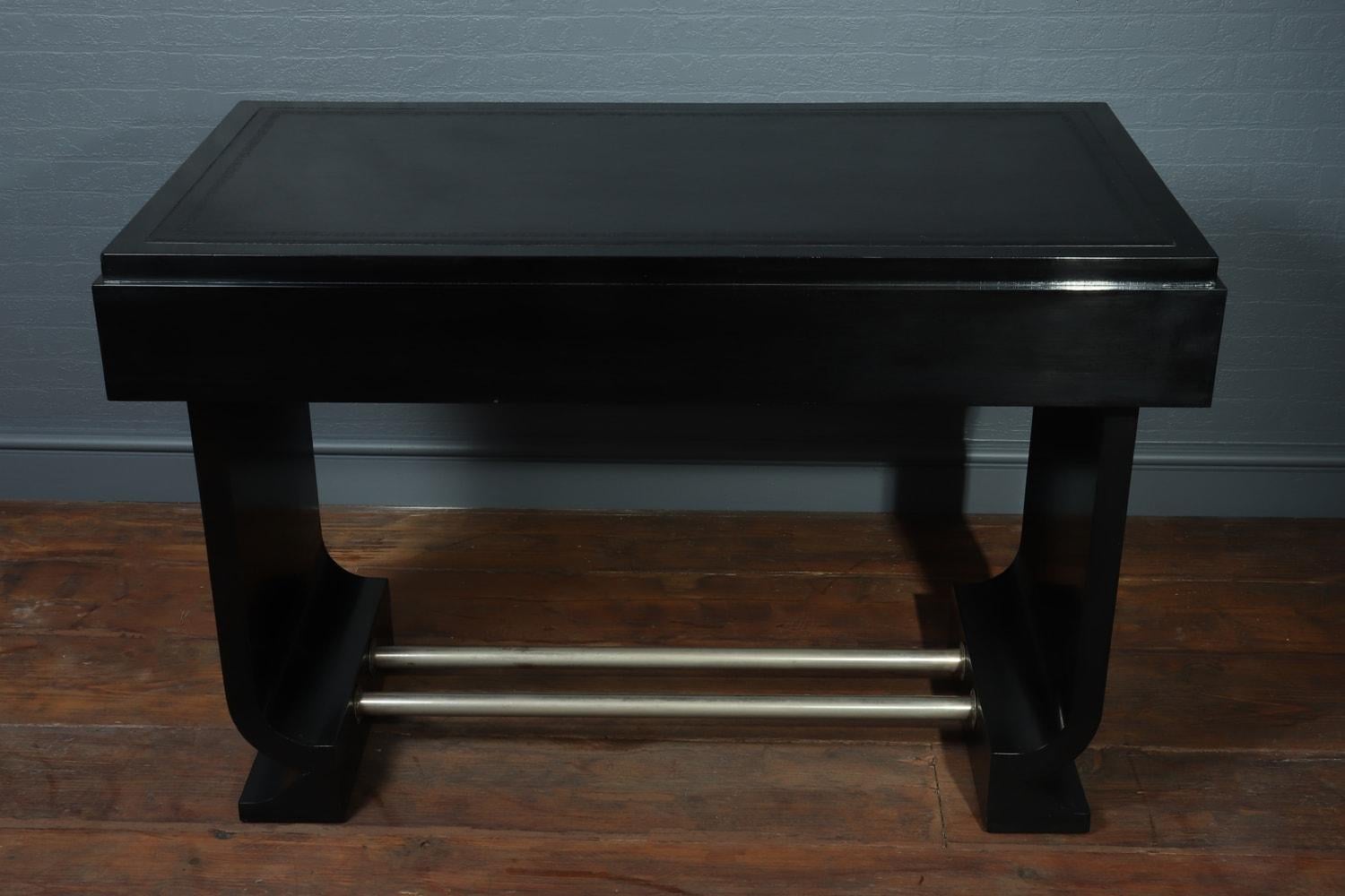 French Art Deco Black Desk, circa 1930 For Sale 7