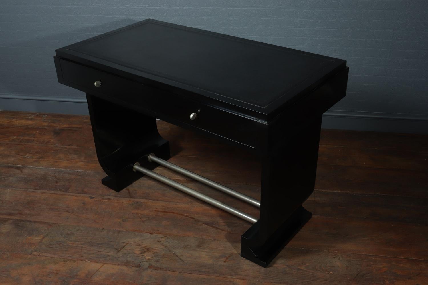 French Art Deco Black Desk, circa 1930 For Sale 2