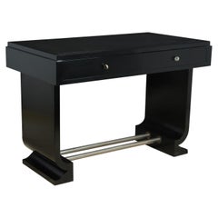 French Art Deco Black Desk, circa 1930