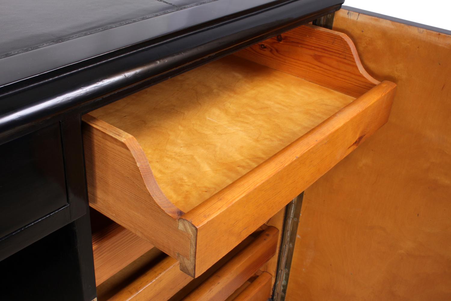 Mid-20th Century French Art Deco Black Desk