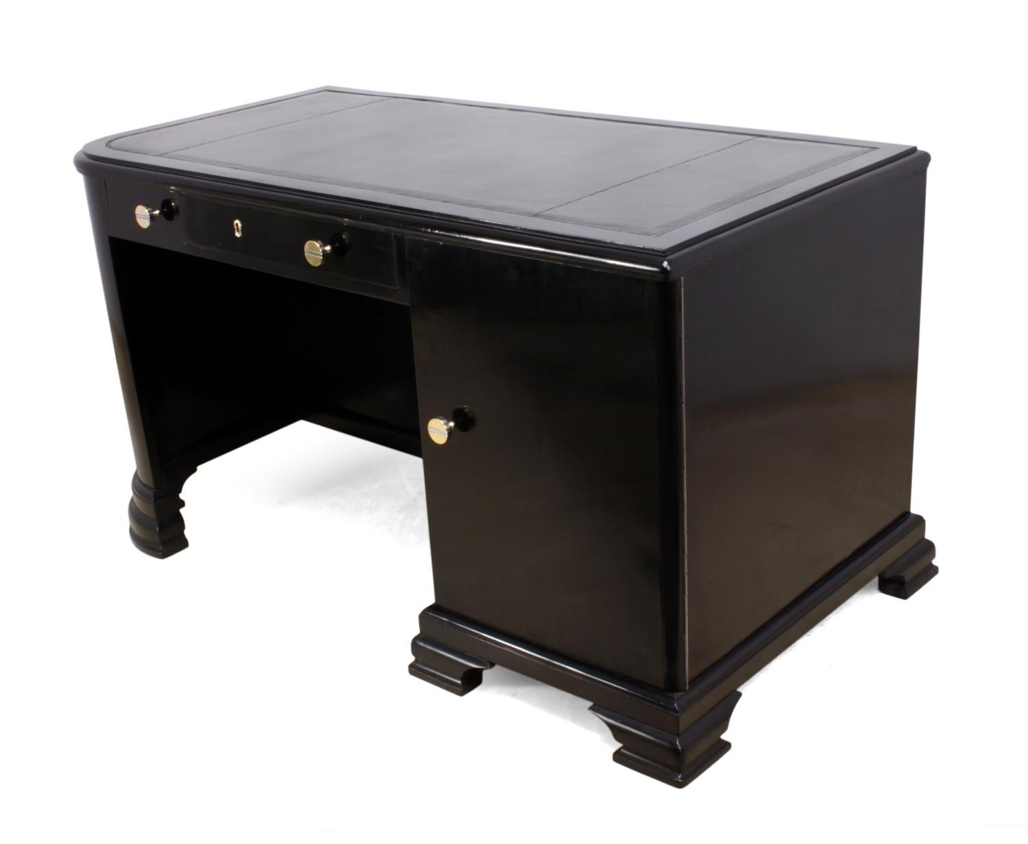 French Art Deco Black Desk 2