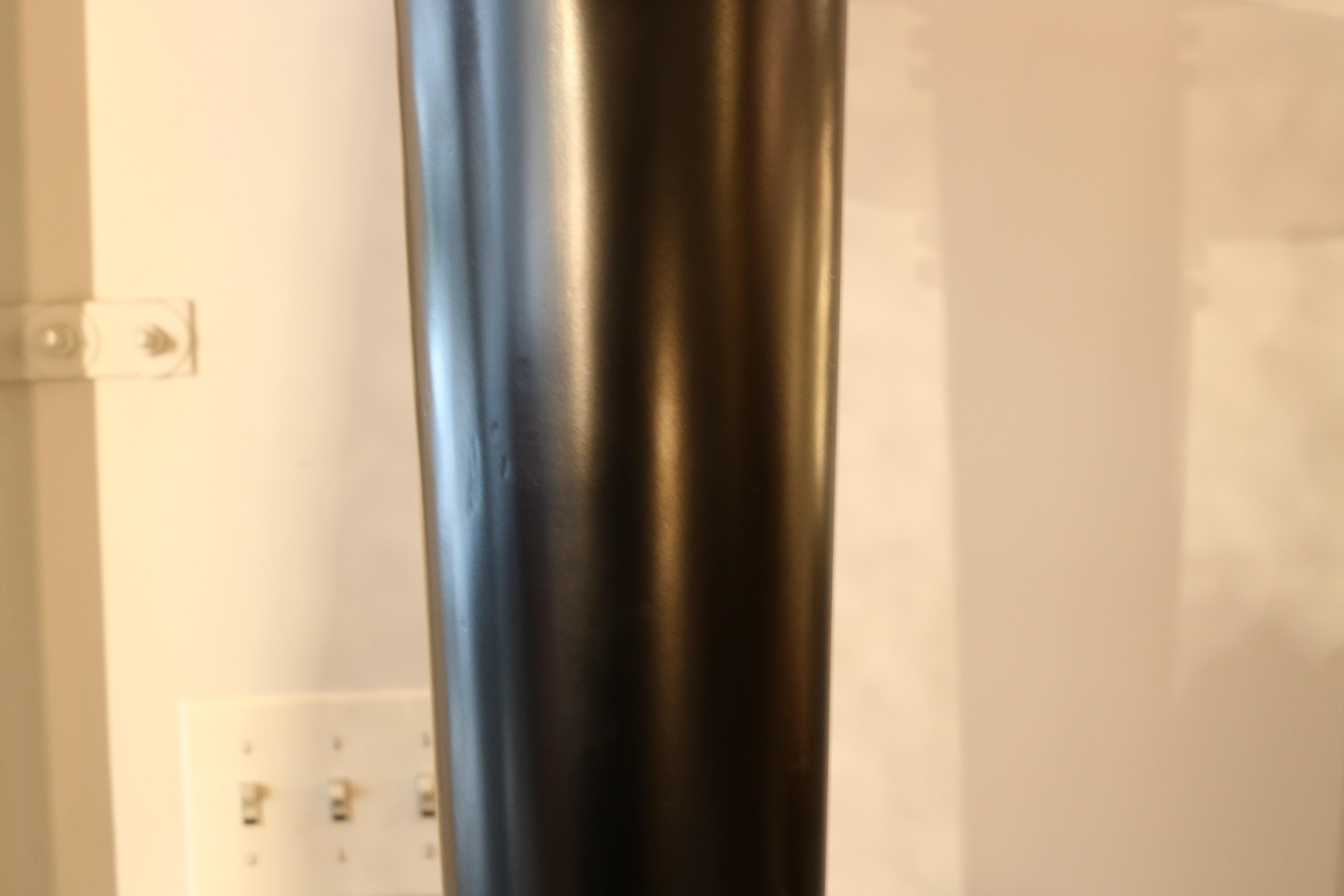 French Art Deco Black & Gold Floor Lamp Torchiere , 1930's For Sale 1