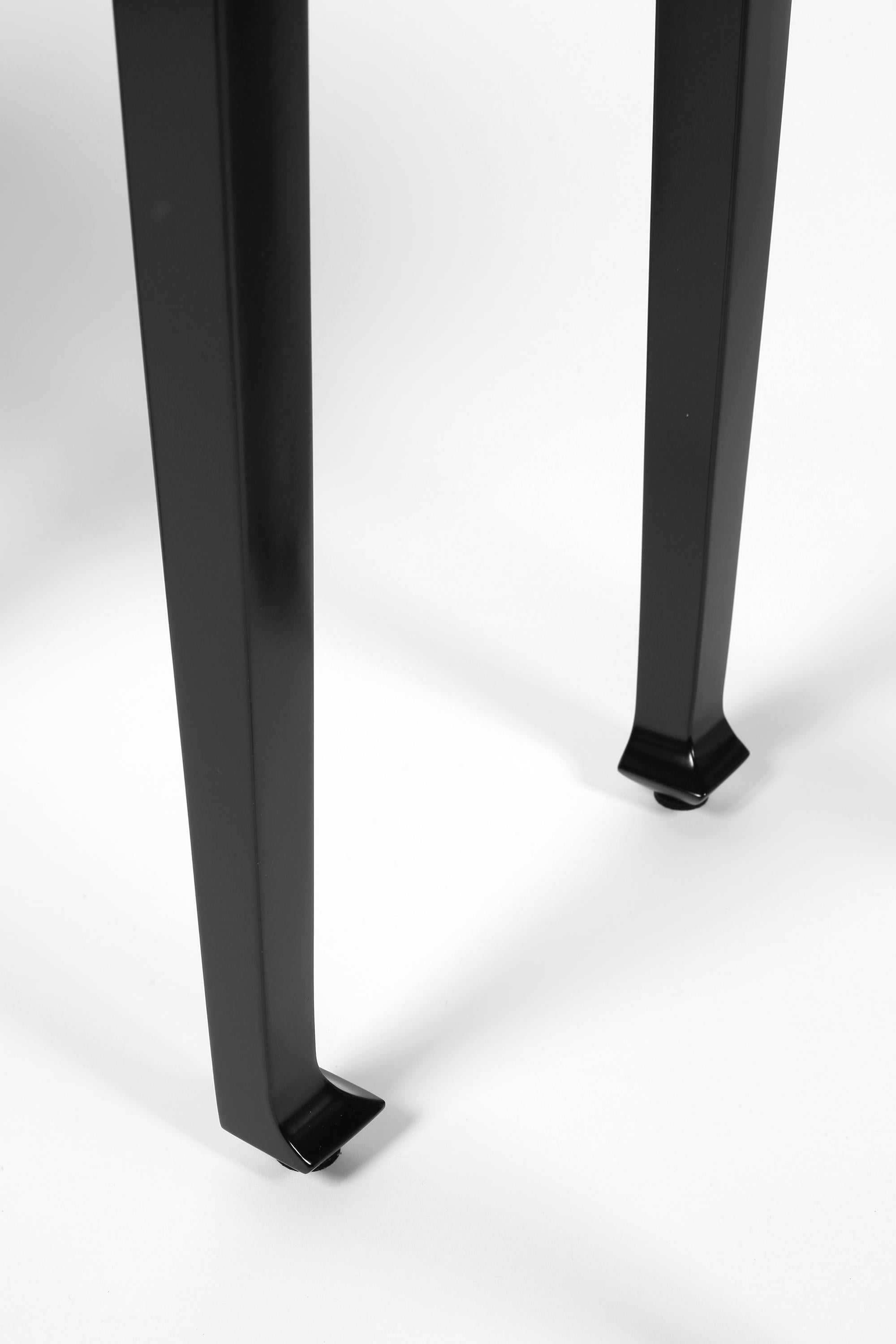 French Art Deco Black Lacquer Atelier Martine Side Tables For Sale 4