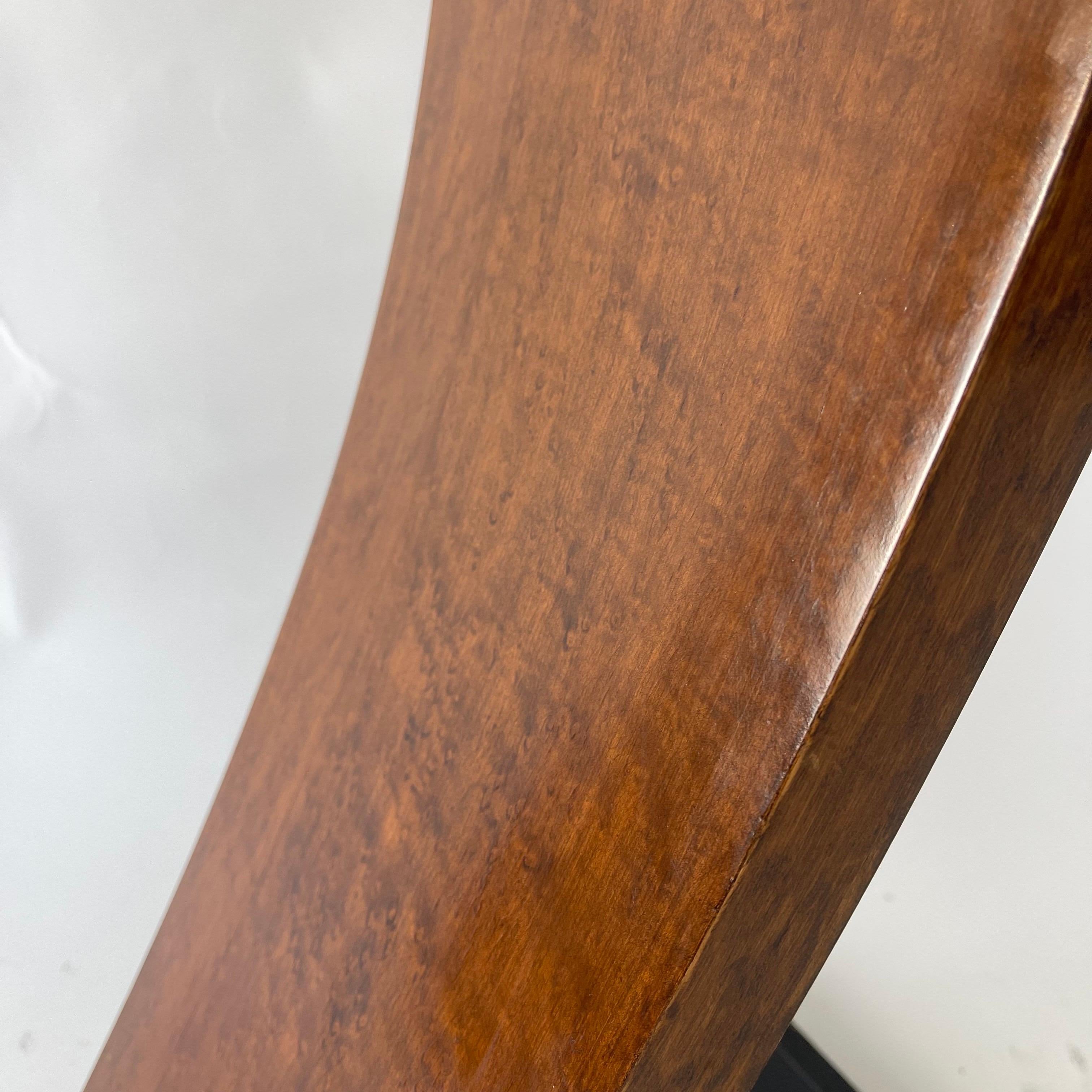 French Art Deco Black Walnut and Glass Console Table, France, 1930s For Sale 7