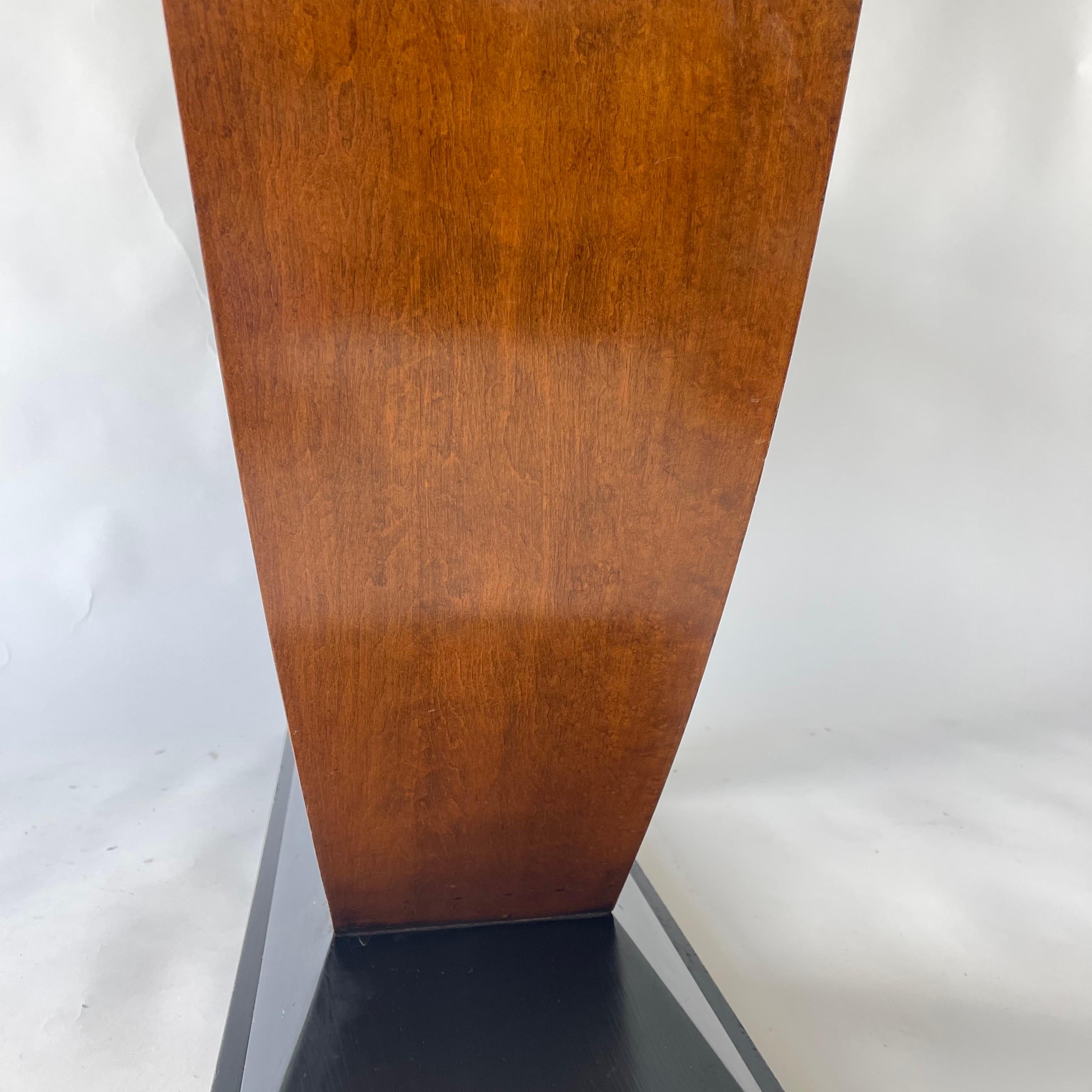 French Art Deco Black Walnut and Glass Console Table, France, 1930s For Sale 8