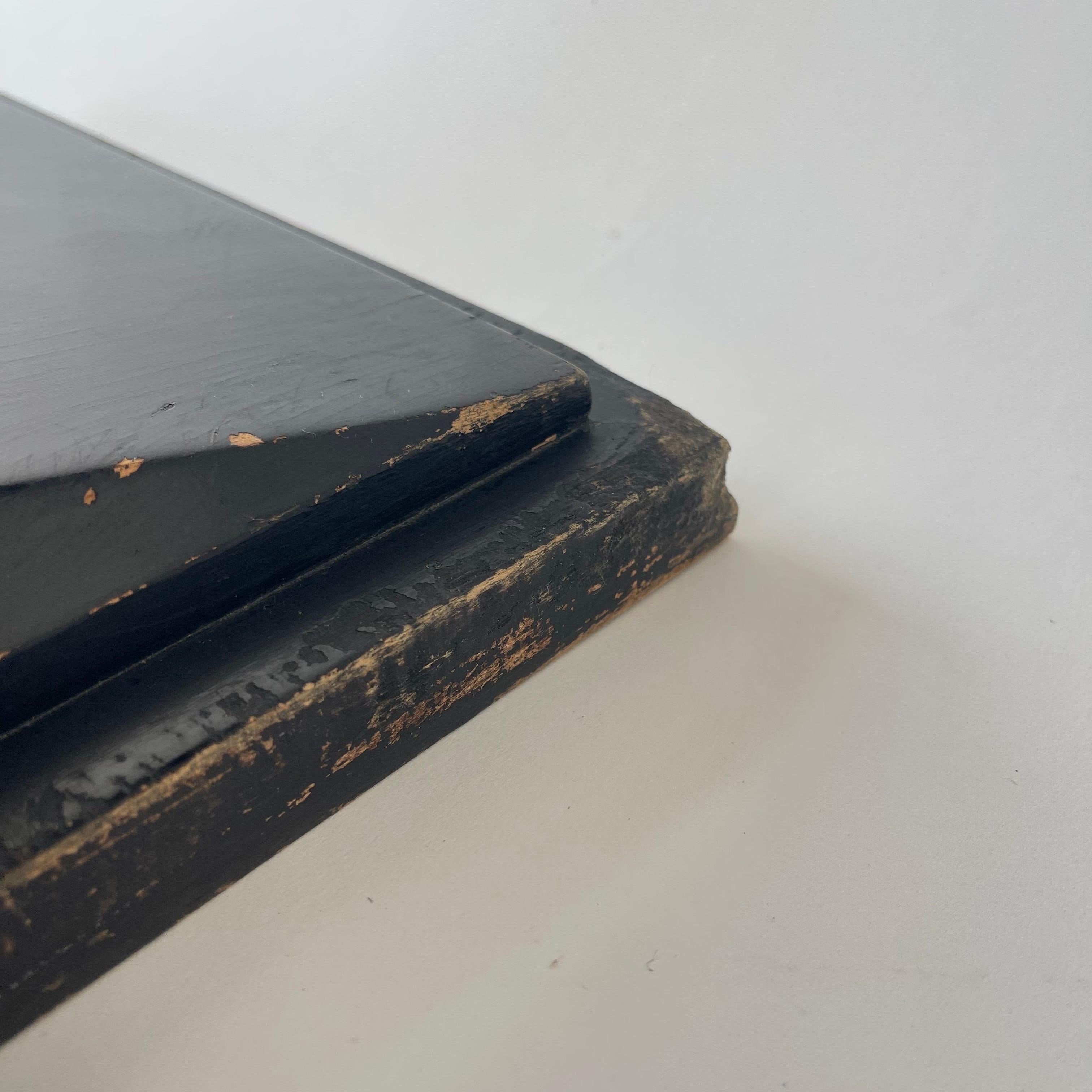 French Art Deco Black Walnut and Glass Console Table, France, 1930s For Sale 10