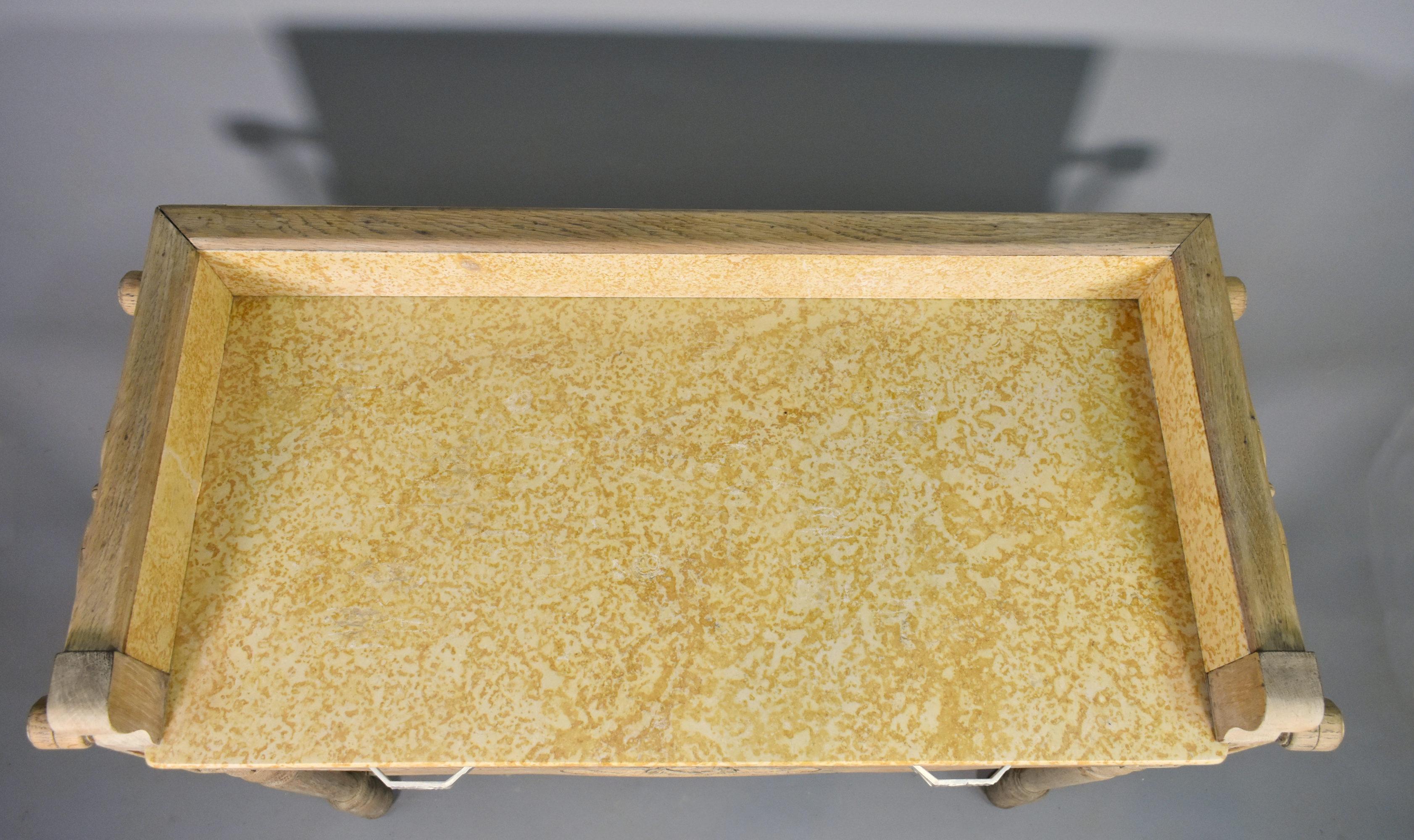 20th Century French Art Deco Bleached Oak Washstand For Sale