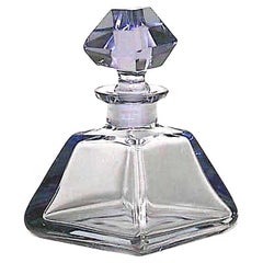 French Art Deco Blue Crystal Perfume Bottle French Art Deco Blue Crystal Perfume Bottle
