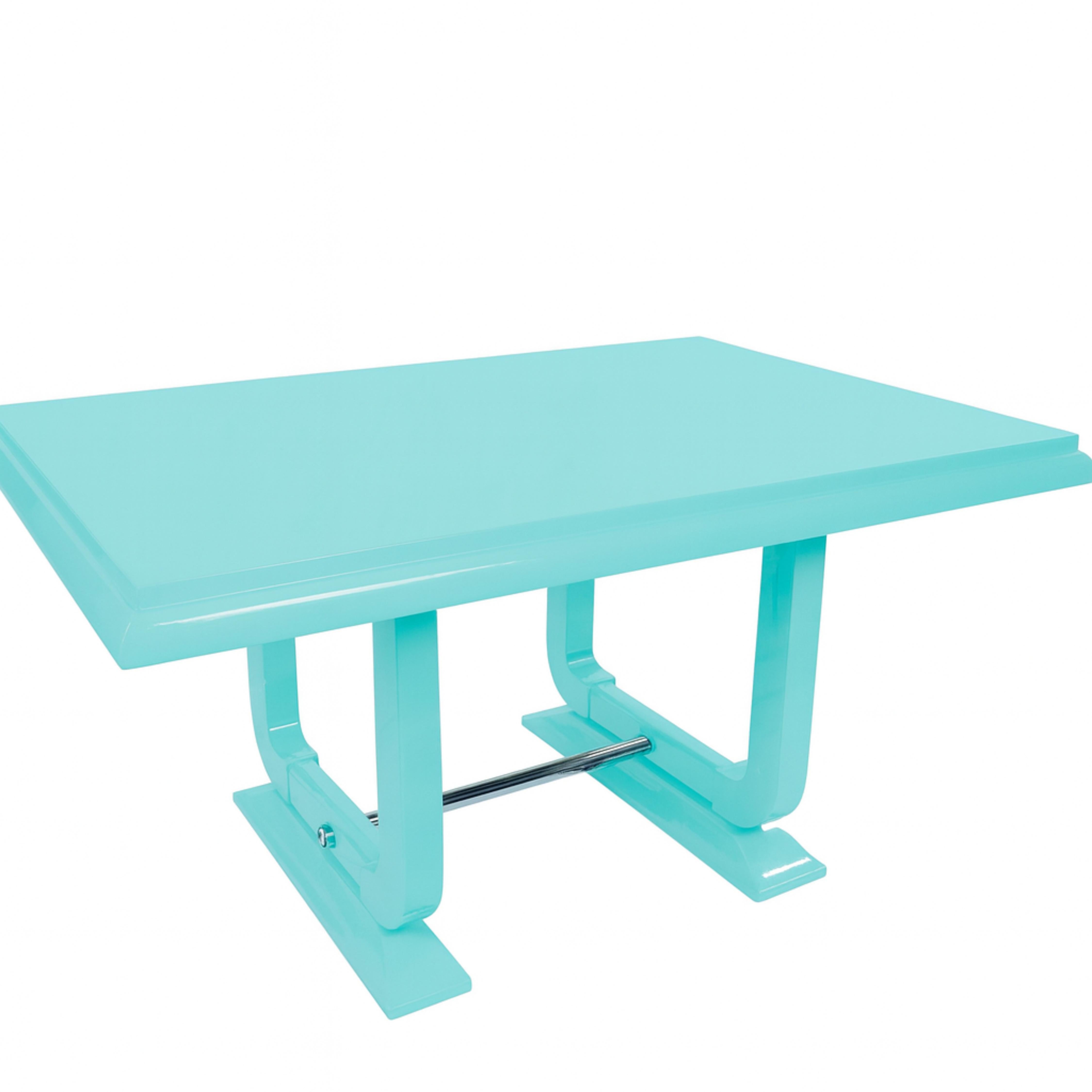 Französischer Art-Déco-Tisch in Eierfarbe, 1930er Jahre im Angebot 2