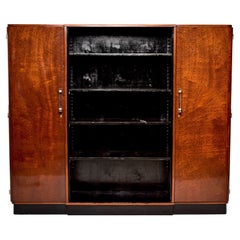 French Art Deco Bookcase Cabinet with Lucite Handles