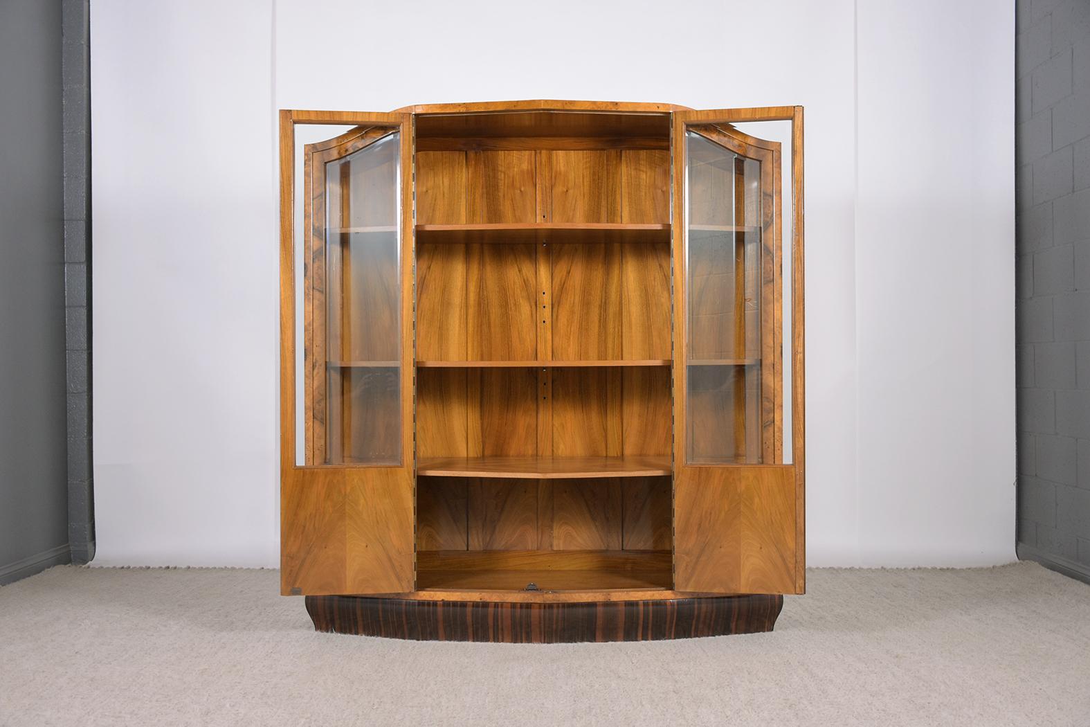 Hand-Crafted French Art Deco Bookcase