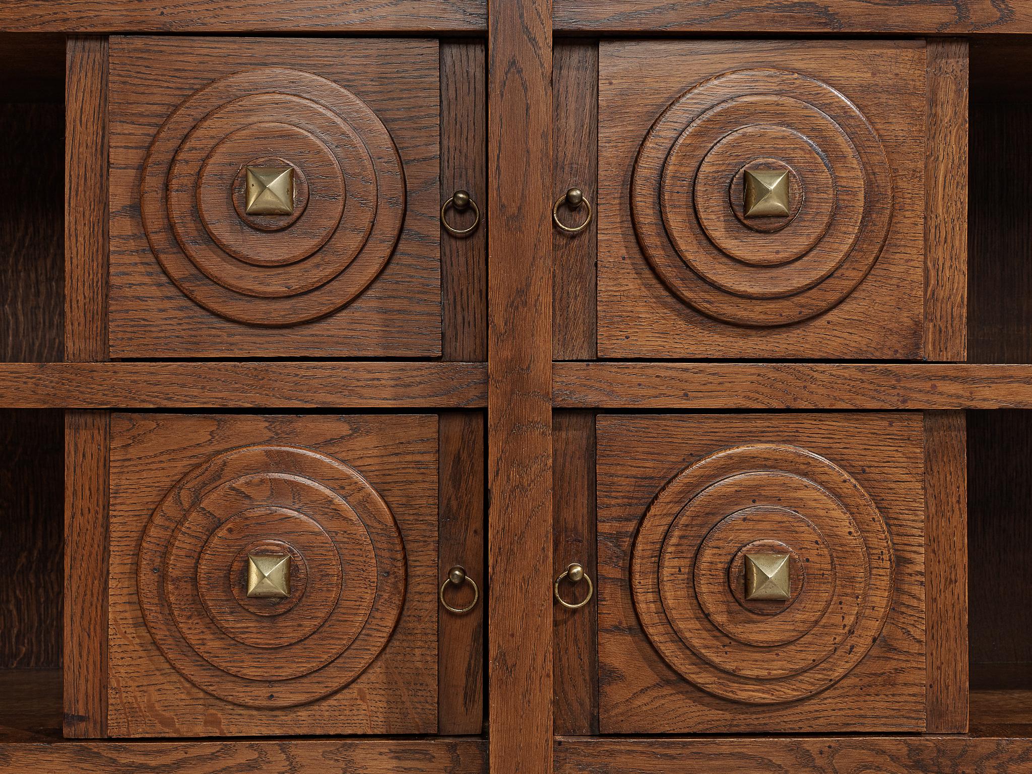 French Art Deco Bookcase in Oak 5