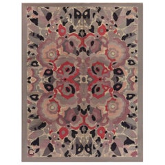French Art Deco Botanic Handmade Wool Rug by Doris Leslie Blau