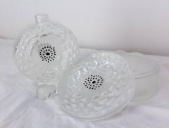 Botellero y Polvera Art Decó Franceses de Lalique Francia, Mediados de Siglo